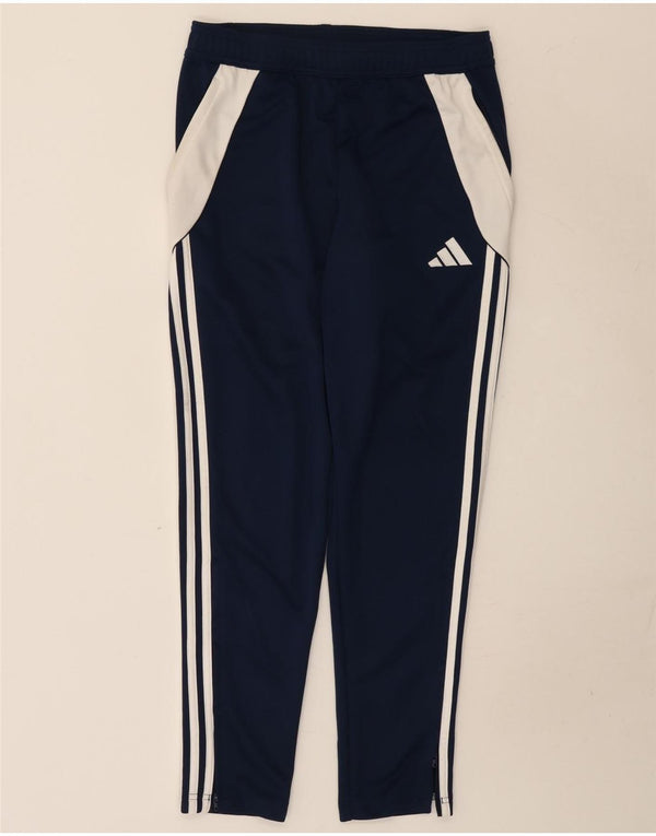 Мужские спортивные брюки Adidas Aeroready, средние, темно-синие, с цветными блоками