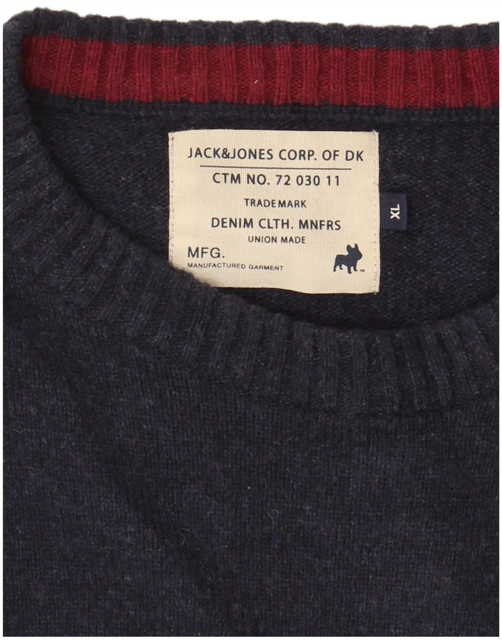 Мужской свитер с круглым вырезом Jack & Jones XL, темно-синий