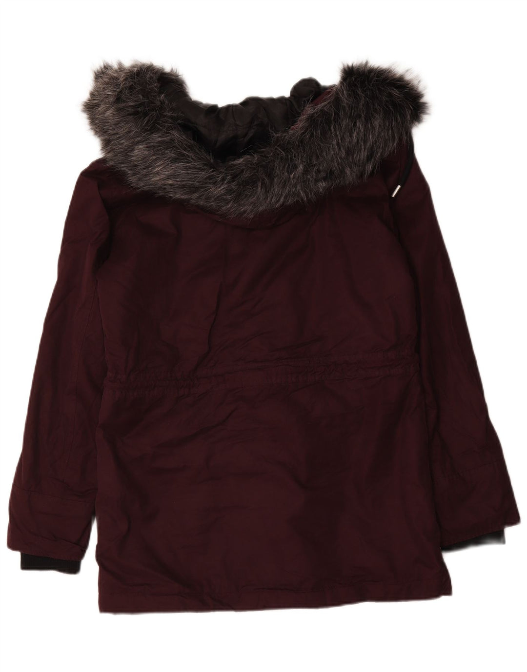 Женская парка большого размера с капюшоном Superdry UK 10, маленькая, бордовая