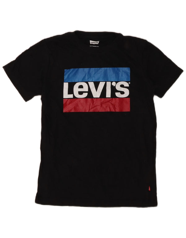 Levi's Boys Graphic T-Shirt Top 10-11 Years Medium Black Cotton