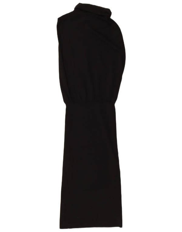 Женское платье Reiss без рукавов с высоким воротником и заниженной талией, Великобритания 6 XS, черное из вискозы