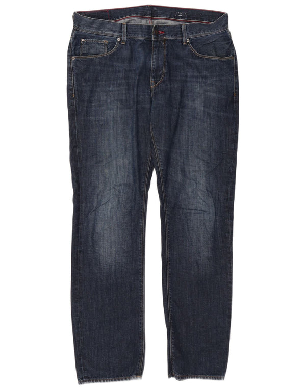 Мужские прямые джинсы Tommy Hilfiger W38 L31 темно-синие, хлопок