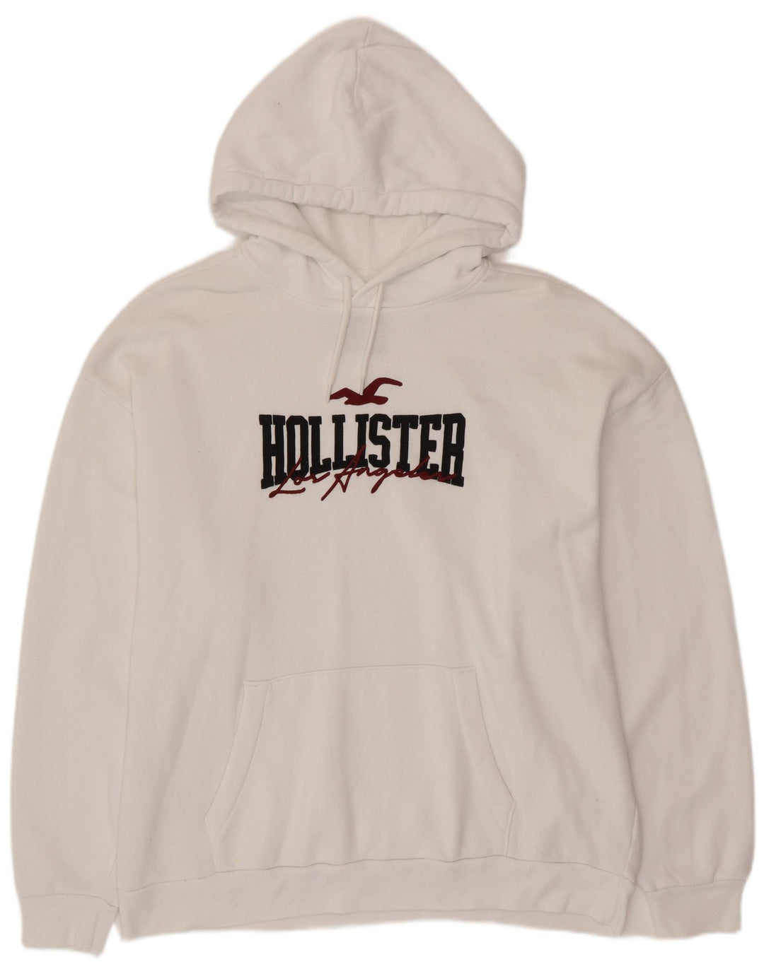 HOLLISTER Мужской джемпер с капюшоном с рисунком 2XL, белый хлопок