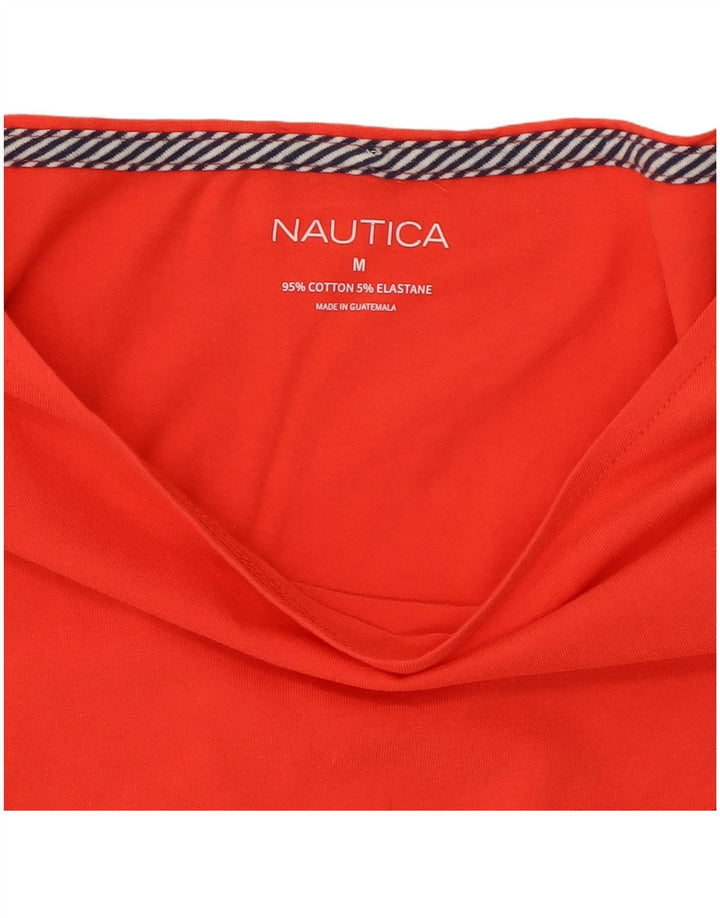 Женская блузка NAUTICA Top UK 12, средний красный хлопок, красный