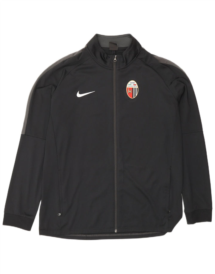 Мужская спортивная куртка с графическим рисунком Nike XL, черный полиэстер с цветными блоками
