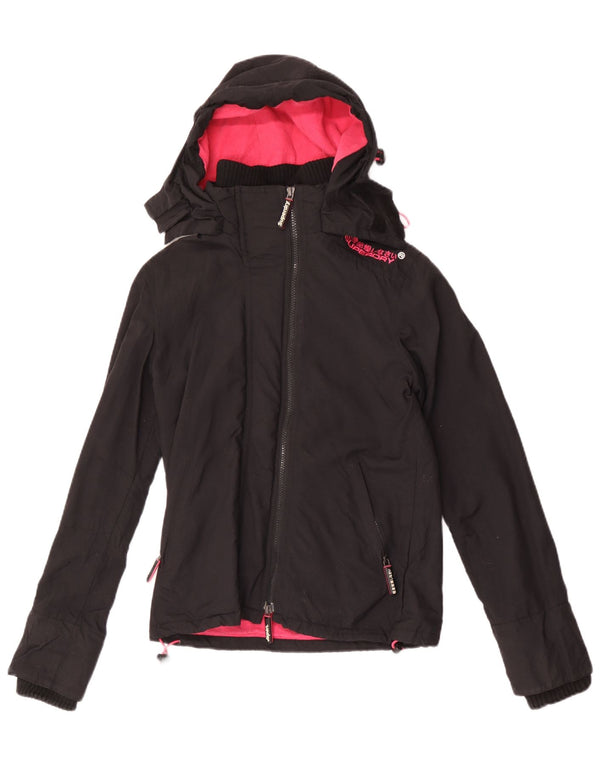 Женская ветровка с капюшоном Superdry The Windcheater UK 6 XS, черная