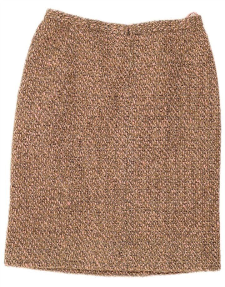Винтажная женская юбка-карандаш W30 среднего коричневого цвета