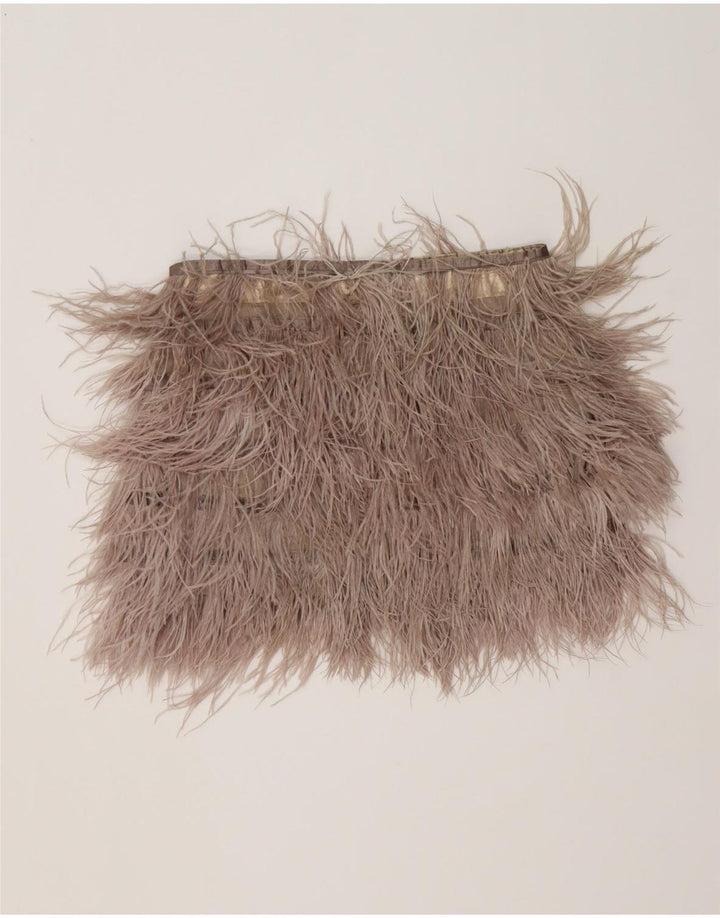 Женская мини-юбка Topshop UK 10, маленькая W30, коричневый полиэстер