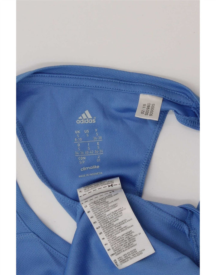 Женский жилет Adidas Climalite Top UK 8/10, маленький синий полиэстер