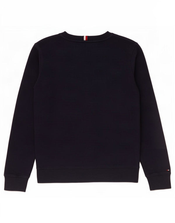 Джемпер с рисунком Tommy Hilfiger для мальчиков 13–14 лет, темно-синий, хлопок