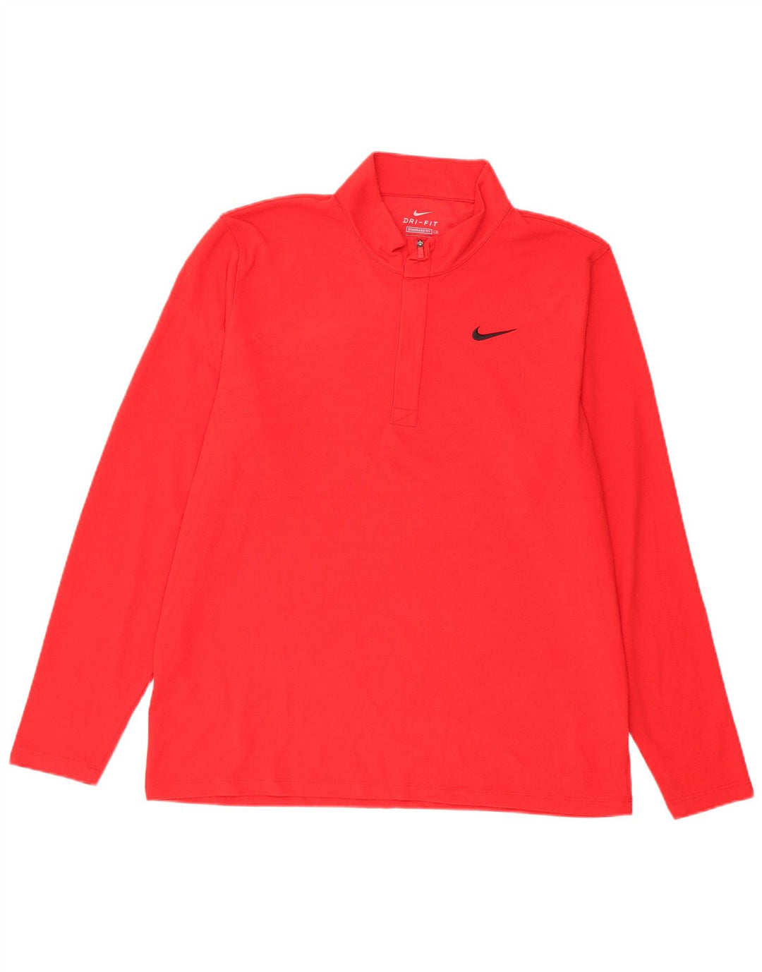 NIKE Mens Dri Fit Standard Fit Zip Neck Pullover Tracksuit Top XL Red