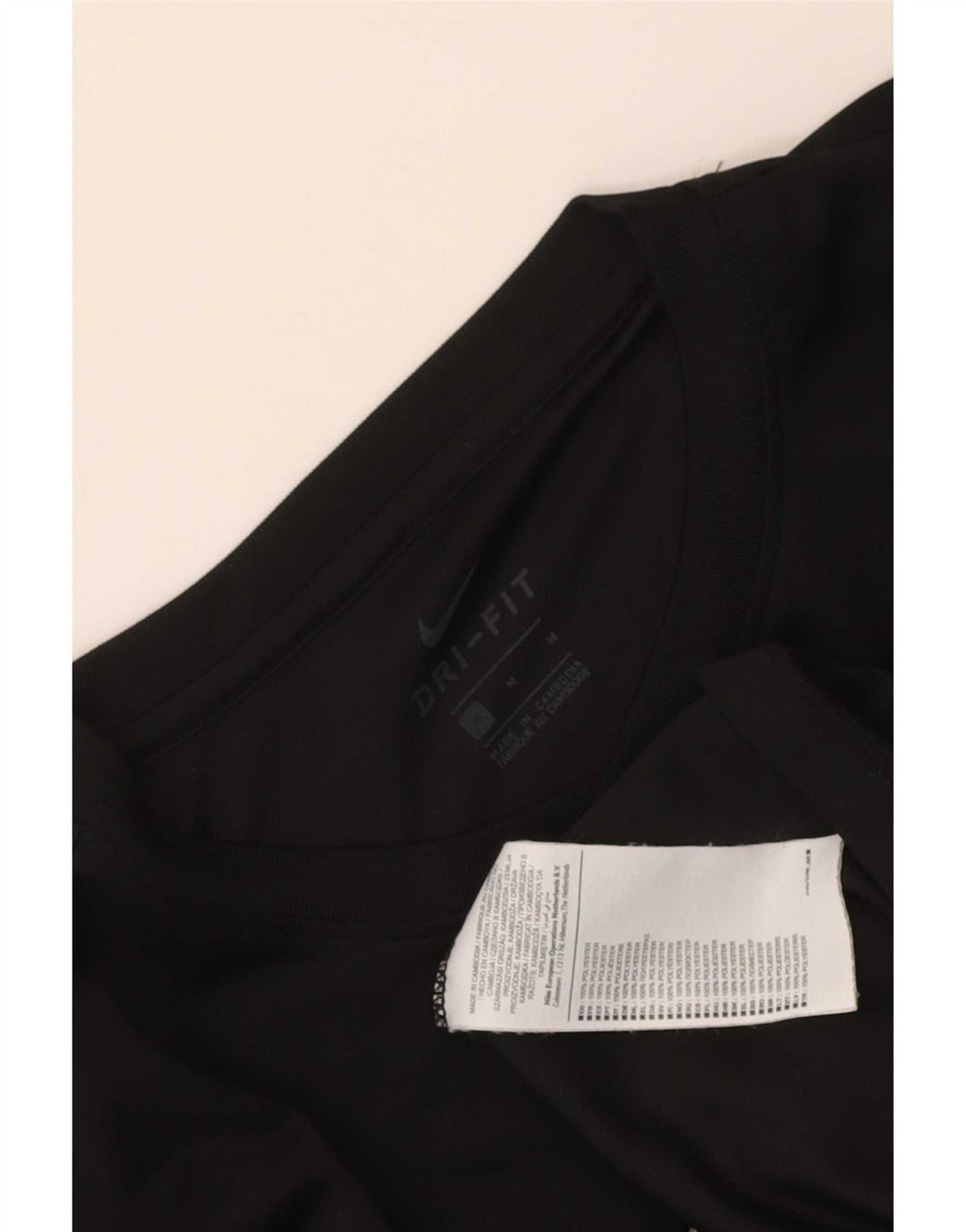 Мужская футболка Nike Dri Fit, средний черный полиэстер