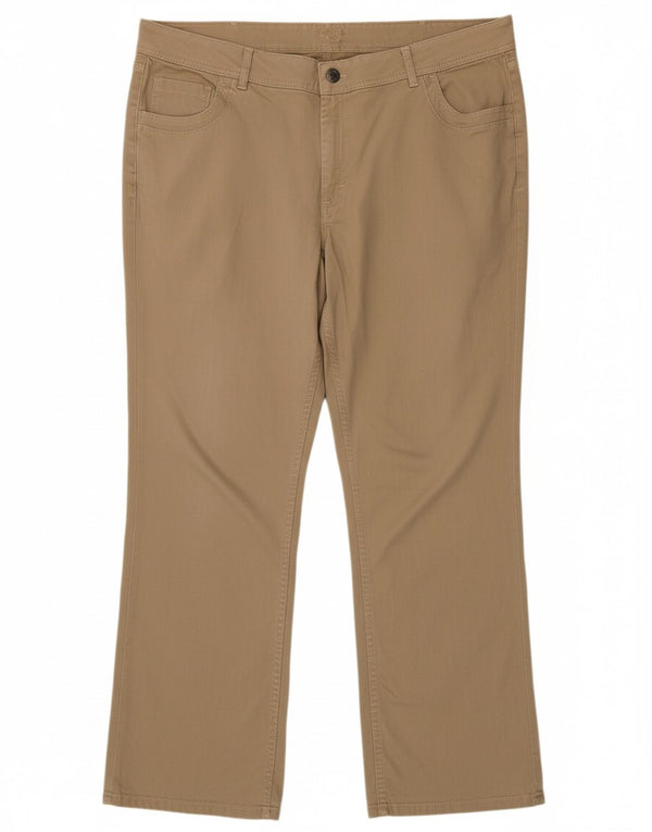 LEE Womens Bootcut Casual Trousers US 26 4XL W46 L30 Beige Cotton