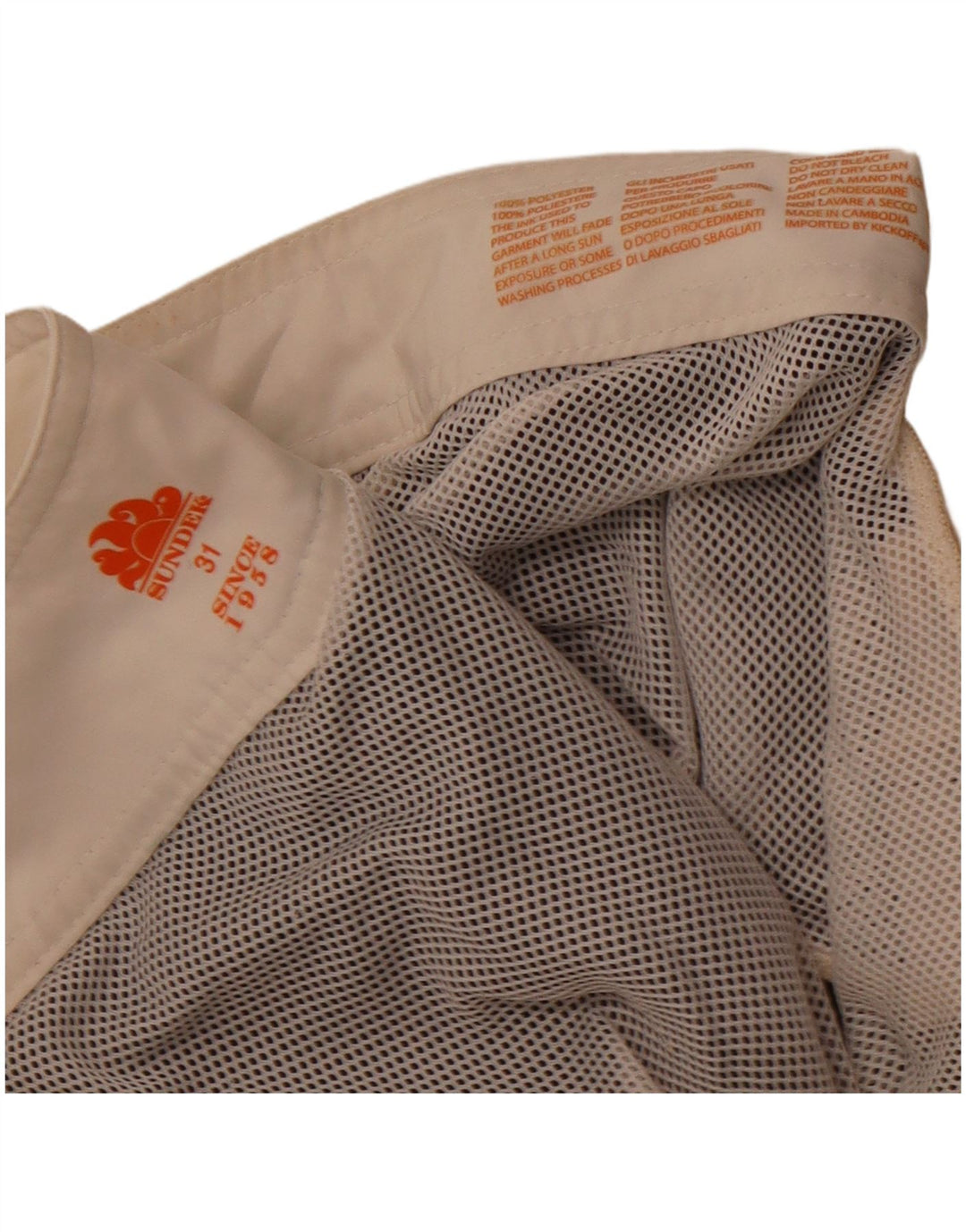 Sundek Мужские шорты для плавания с рисунком, средний коричневый цветочный полиэстер