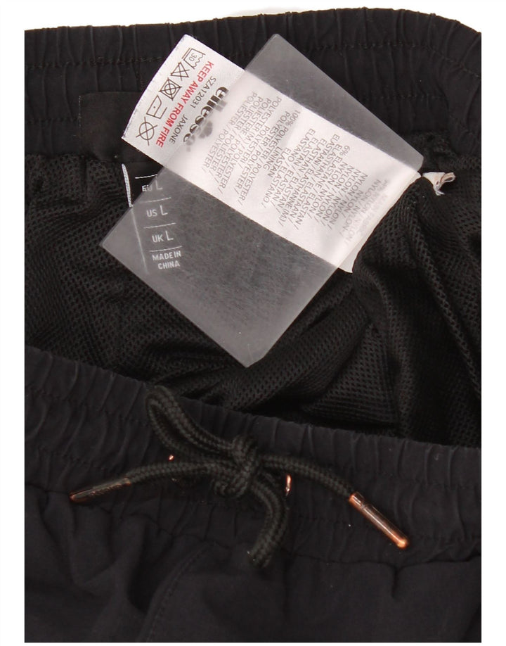 Мужские спортивные брюки-карго Ellesse, джоггеры, большой черный нейлон