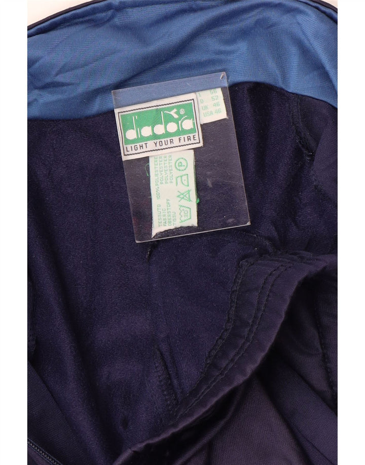 Мужской спортивный костюм DIADORA, верхняя куртка UK 46 XL, темно-синий, полиэстер с цветными блоками