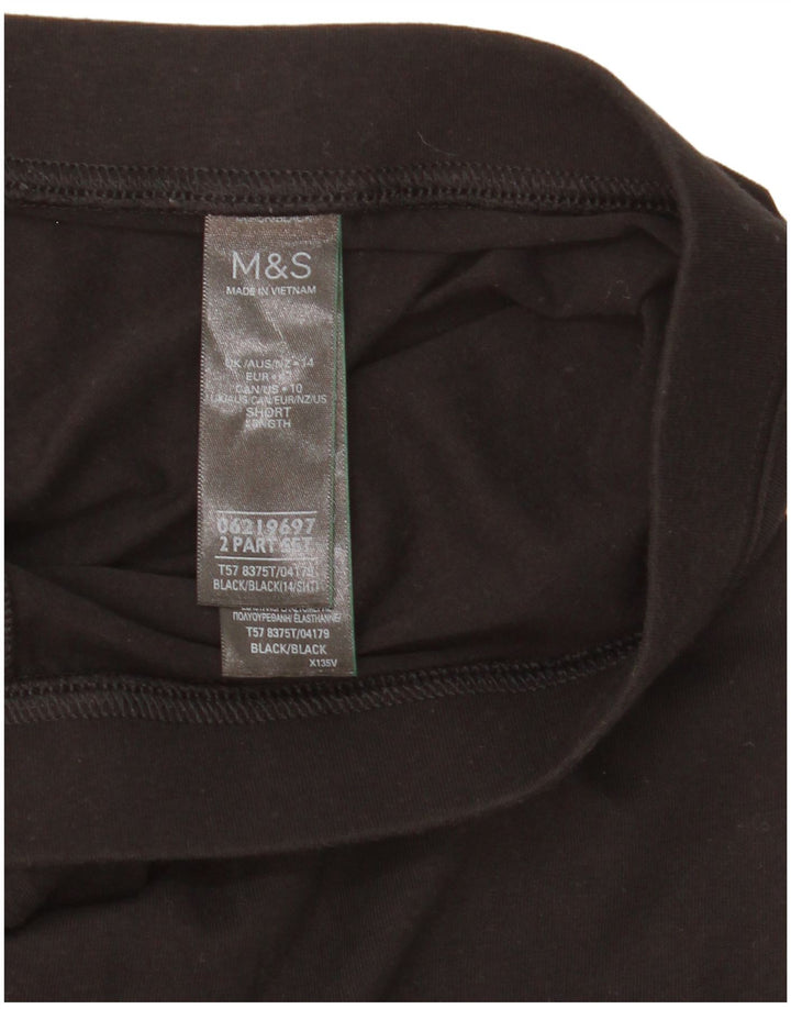 Женские леггинсы Marks & Spencer UK 14, большие черные хлопковые