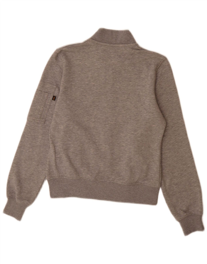 Мужской спортивный костюм Alpha Industries, верхняя куртка XS, серый хлопок с крапинками