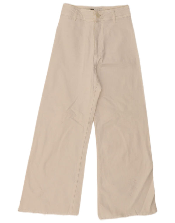 Женские широкие джинсы Zara EU 36 XS W26 L27 белые