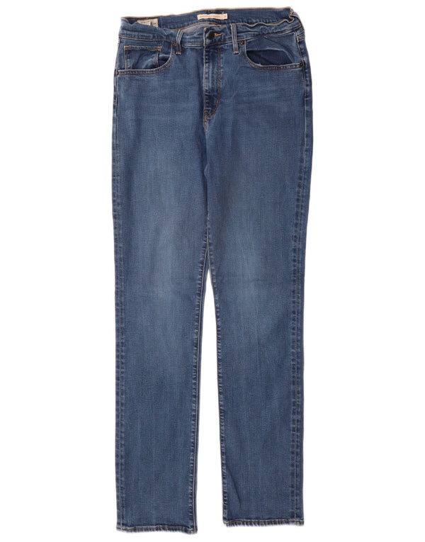 Женские прямые джинсы Levi's 724 с высокой посадкой W31 L32 Синие лиоцелл