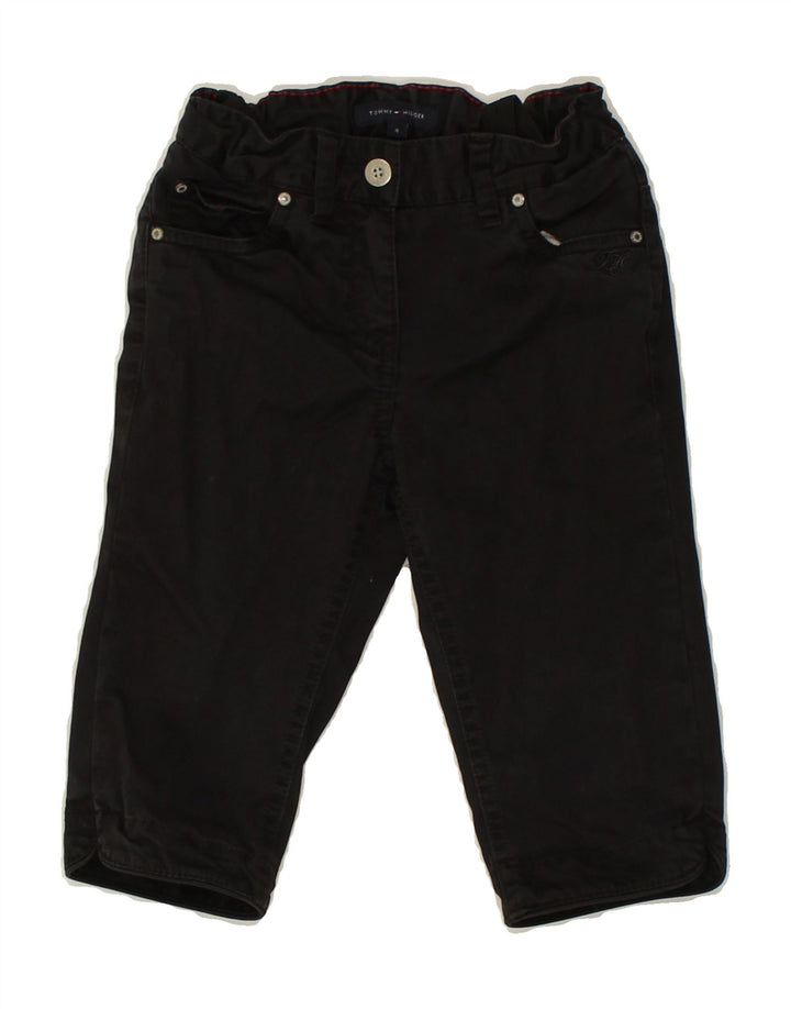 TOMMY HILFIGER Girls Straight Casual Trousers 3-4 Years W22 L10 Black | Vintage Tommy Hilfiger | Thrift | Second-Hand Tommy Hilfiger | Used Clothing | Messina Hembry 