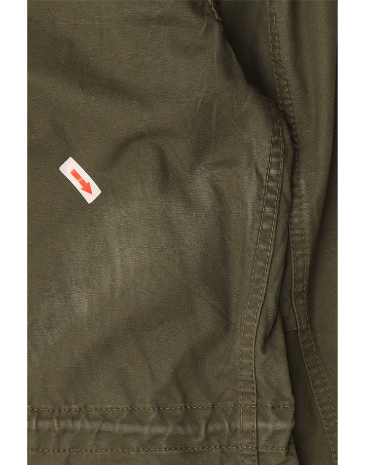 Мужская парка с капюшоном Zara UK 40, большой цвет хаки