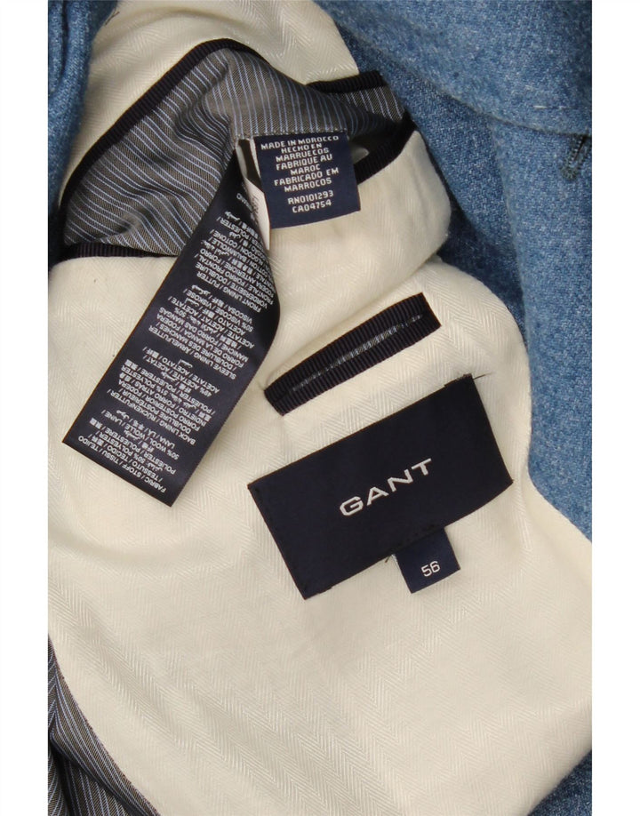 Мужской пиджак Gant на 3 пуговицах IT 56 XL Синий Полиэстер
