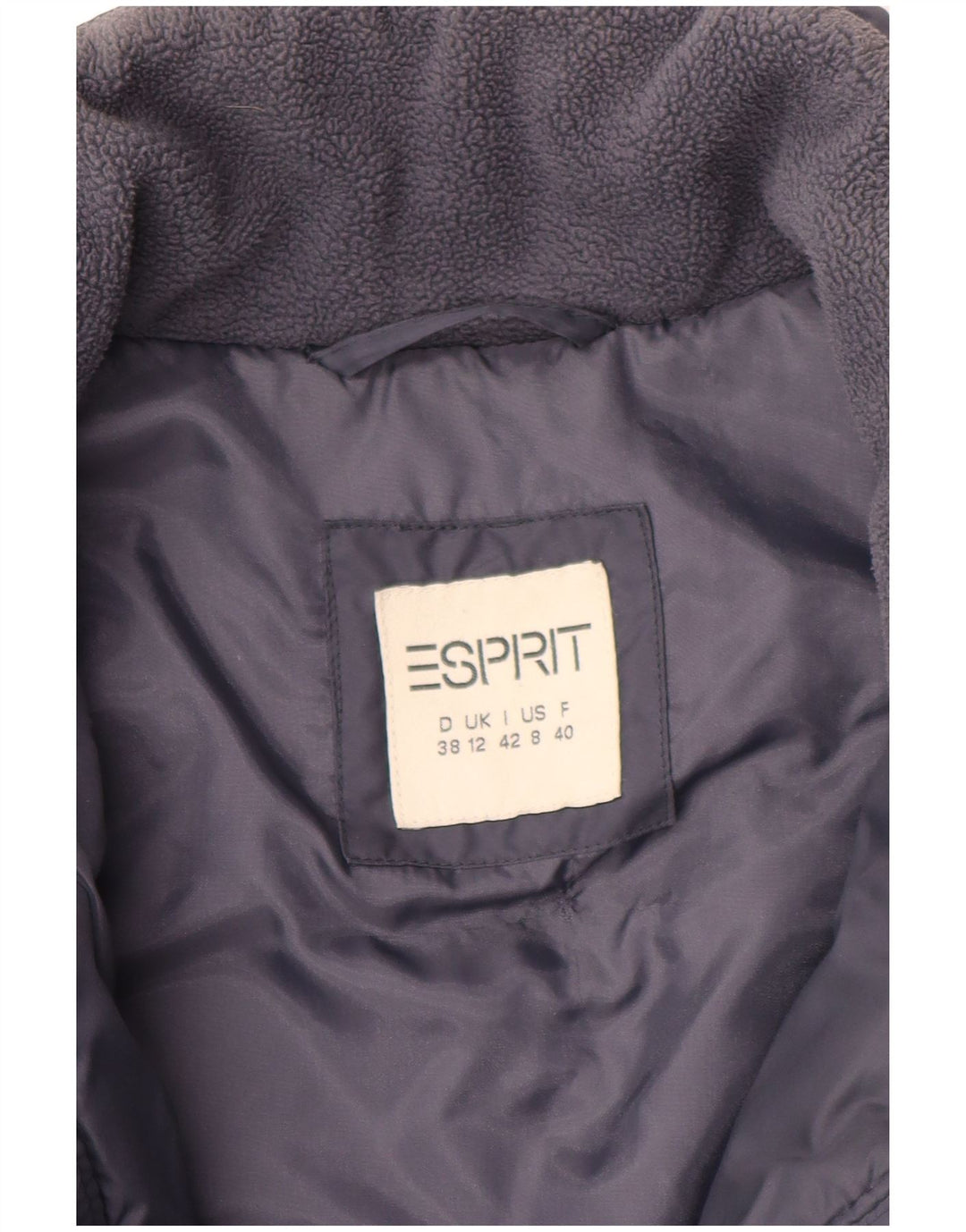Женское стеганое пальто Esprit UK 12 Medium Navy Blue