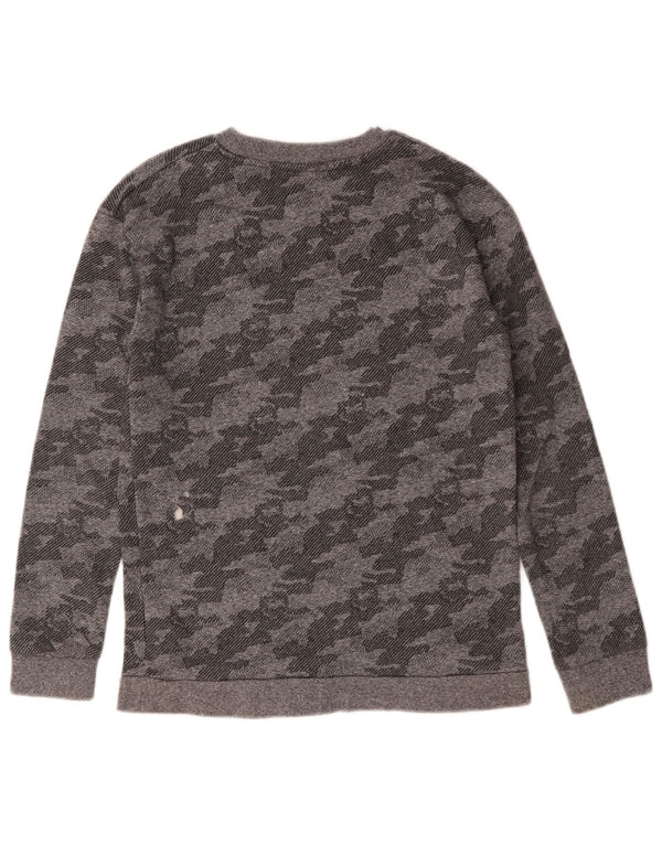 Marks & Spencer Boys Sweatshirt Jumper 12-13 Years Grey Camouflage Cotton