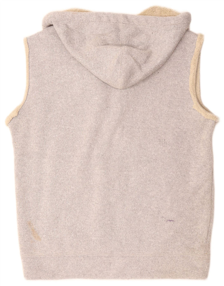 BILLABONG Мужской свитер без рукавов на молнии с капюшоном, маленький серый полиэстер