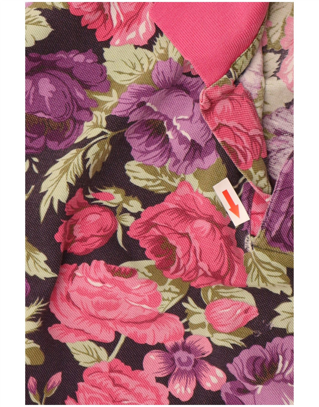 Женская рубашка-поло CHAMBERS UK 16, большая фиолетовая с цветочным принтом