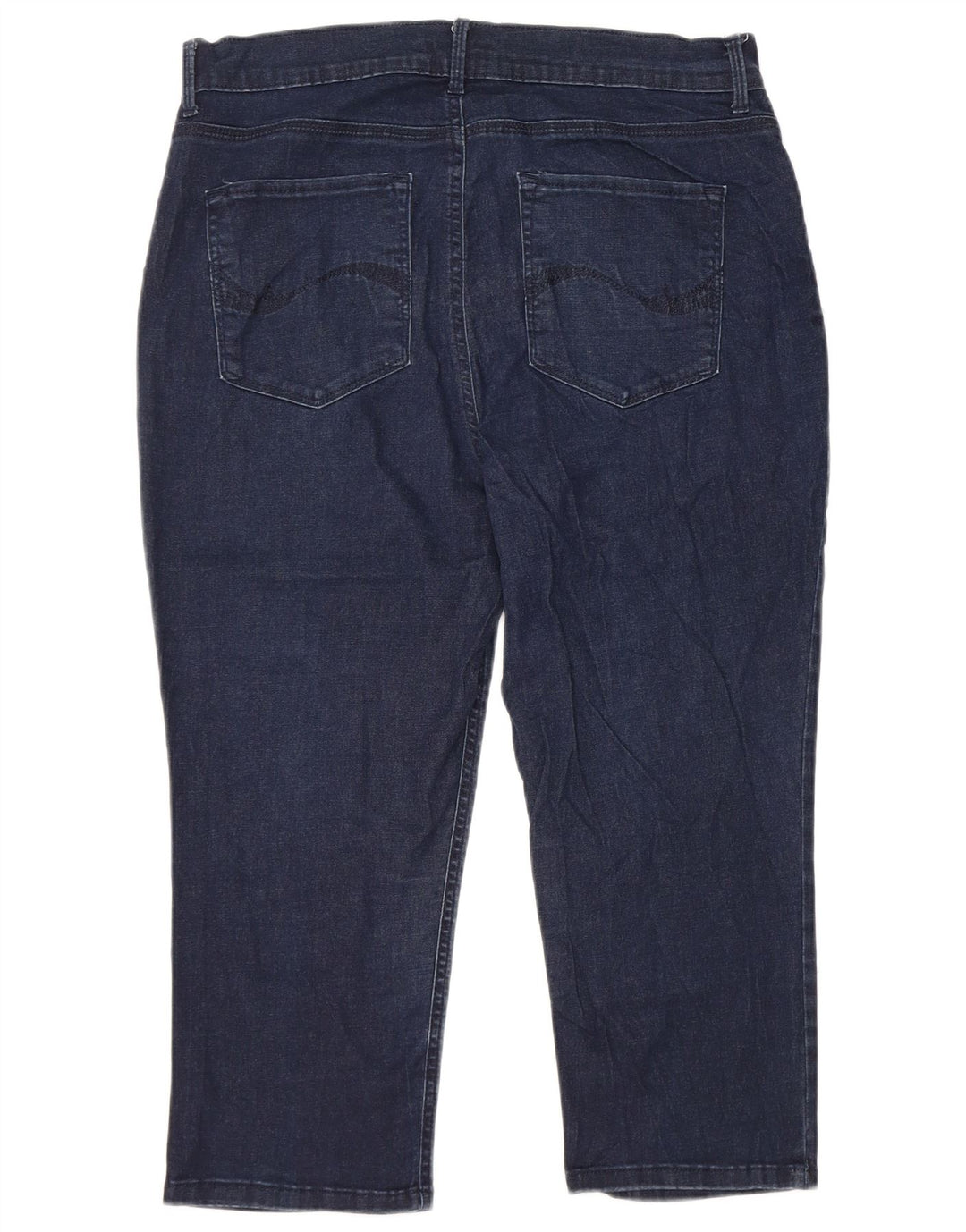 Женские джинсы-капри свободного покроя LEE с высокой талией США 16 2XL W34 L21 Темно-синие