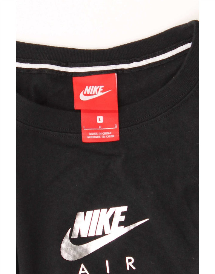 Мужской топ с длинным рукавом Nike с рисунком, большой черный