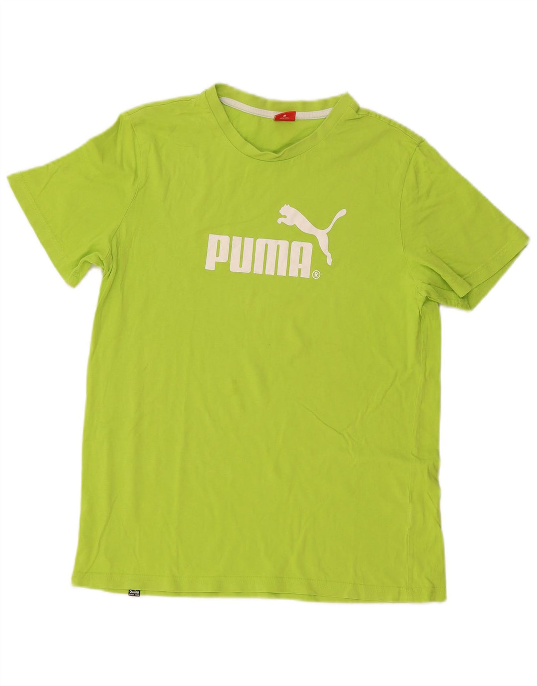 Футболка с рисунком PUMA для девочек, топ 15–16 лет, зеленый хлопок