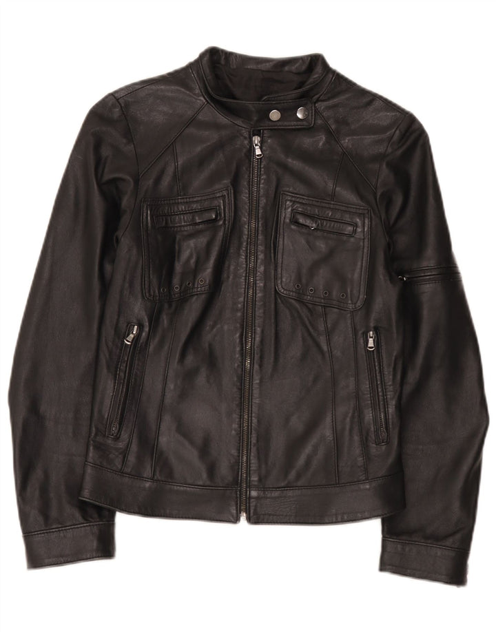Винтажная женская кожаная косуха IT 42 Medium Black