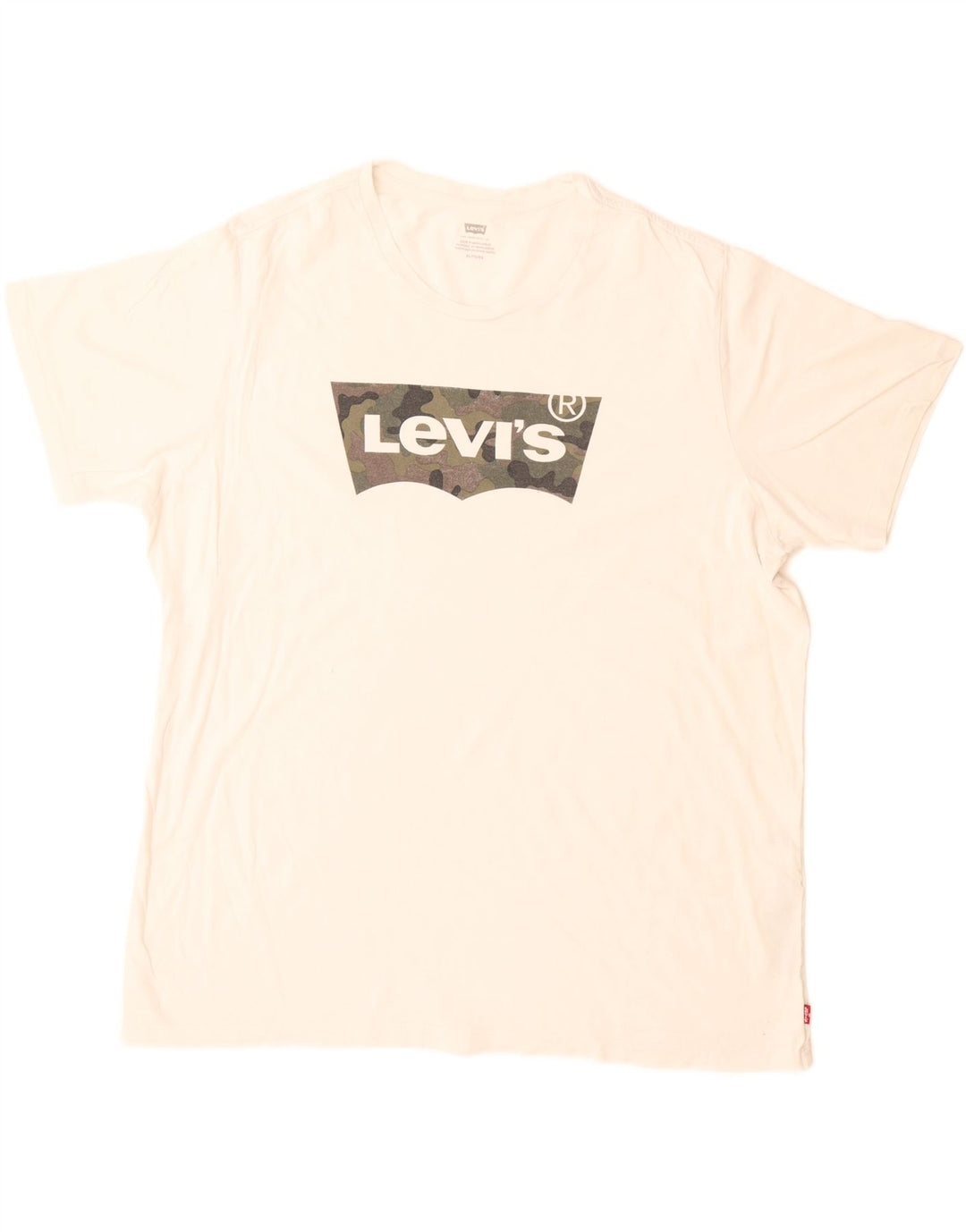 Мужская футболка с рисунком Levi's, топ XL, белый хлопок