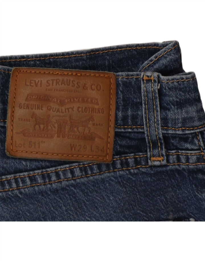 Мужские джинсы LEVI'S 511 Slim W29 L34 Синие, хлопок