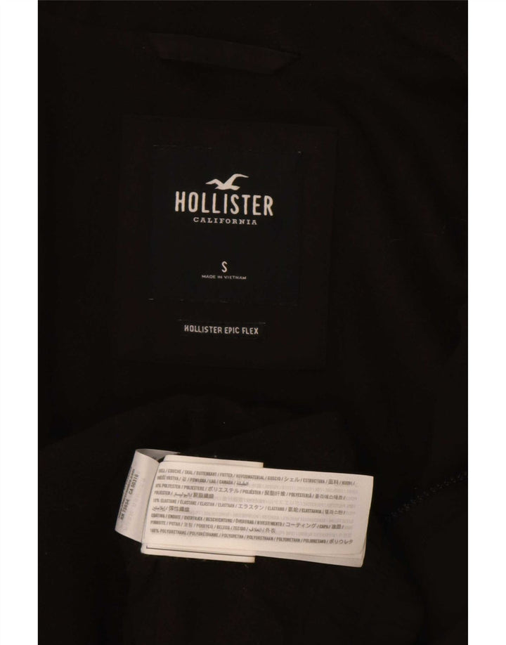 Мужская куртка-бомбер с капюшоном Hollister UK 36, маленькая, черная, полиэстер