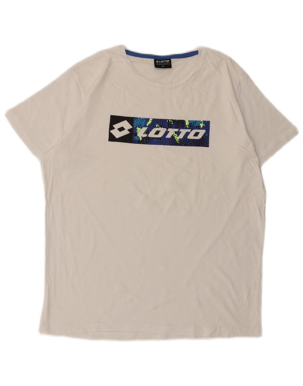 Женская футболка с рисунком Lotto UK 18 XL, белый хлопок