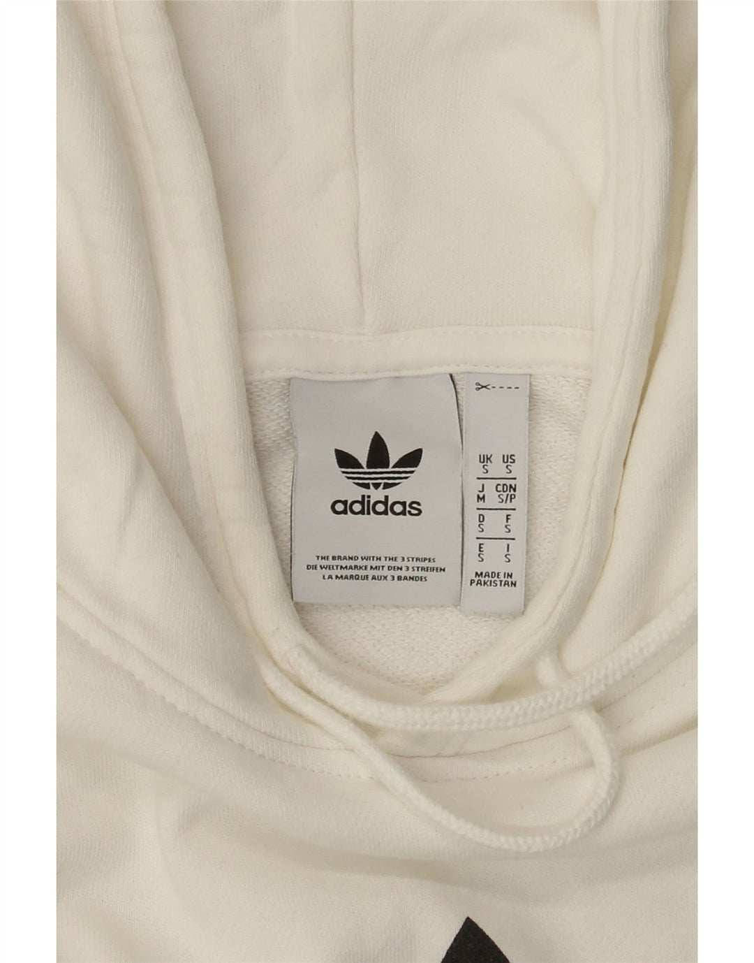 Мужской джемпер с капюшоном Adidas с рисунком, маленький белый