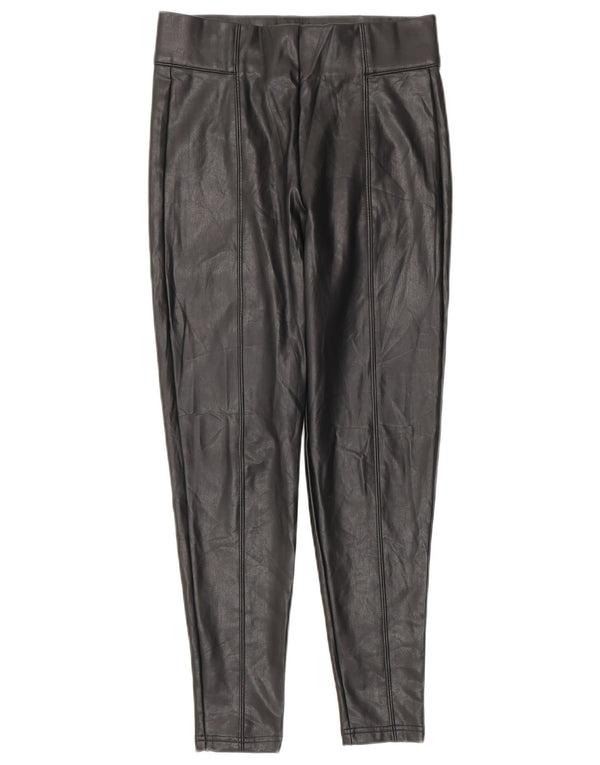 Женские брюки из искусственной кожи Marks & Spencer UK 8, маленькие W26 L24, черные