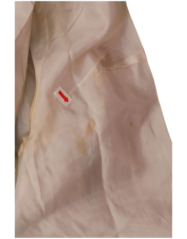 ВИНТАЖНЫЙ женский удлиненный пиджак с абстрактным узором EU 42, большой зеленый цвет