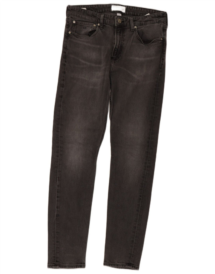 Мужские узкие джинсы Calvin Klein W33 L32, серый хлопок