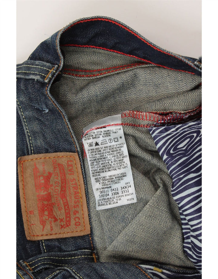 Мужские укороченные джинсы LEVI'S 511 W34 L25 синие, хлопок