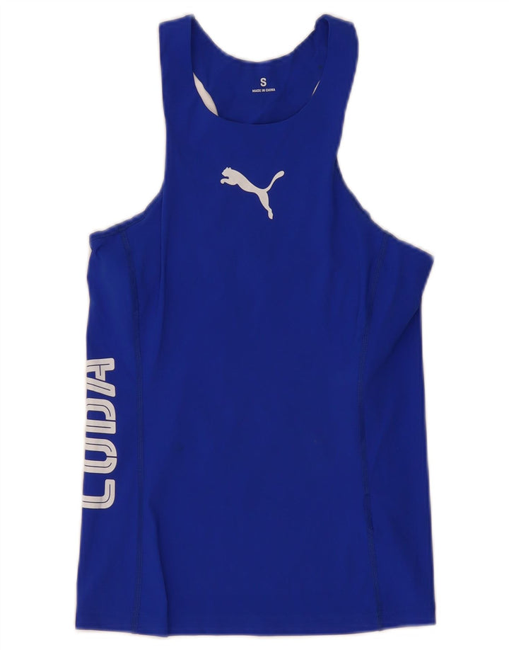 Женский жилет PUMA Cuba с графическим принтом UK 8, маленький синий из полиамида