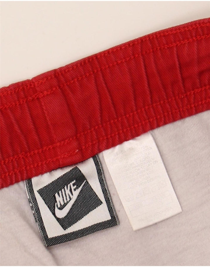NIKE Mens Sport Shorts Large Red Cotton