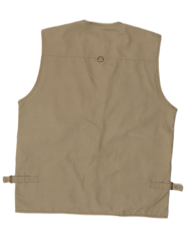 Винтажный мужской жилет UK 42 XL, бежевый полиэстер