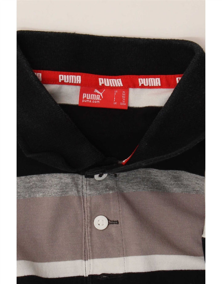 Рубашка-поло Puma для мальчиков 13-14 лет в разноцветную полоску