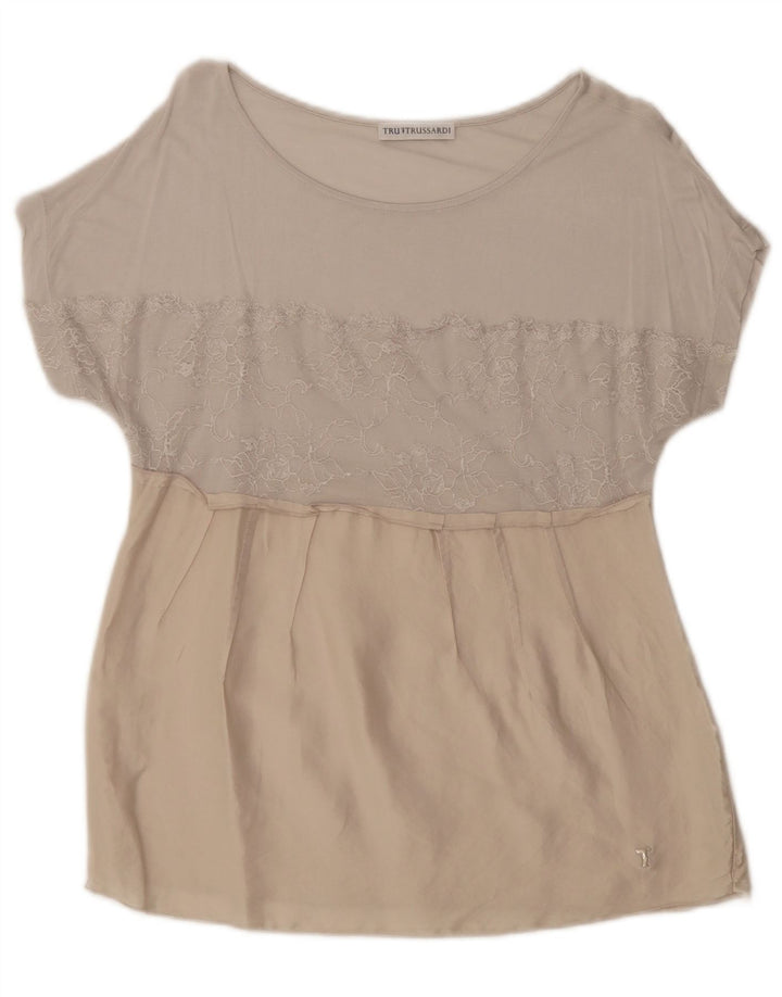 Женская блузка Trussardi Top UK 14, большая, бежевая