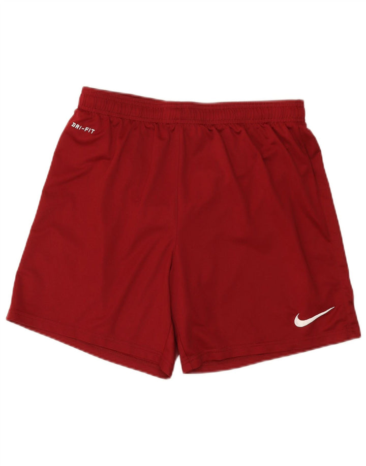 Мужские спортивные шорты NIKE Dri Fit среднего цвета из полиэстера бордового цвета